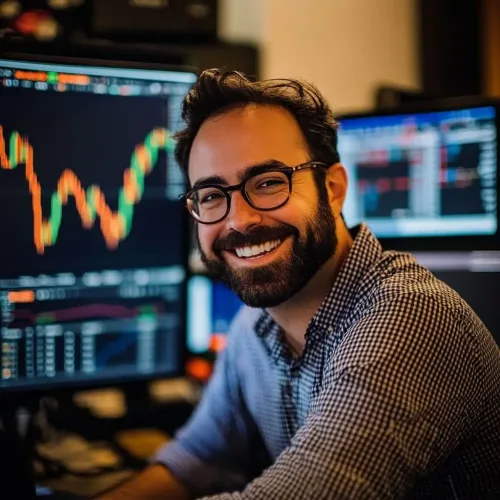 Portrait of a smiling financial analyst