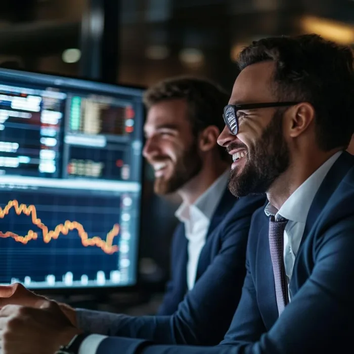 Traders analysing stock charts